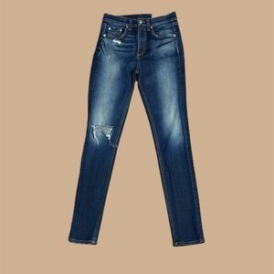 Rag & Bone Women’s High Rise Skinny Jeans Distressed in Mateos Sz 26